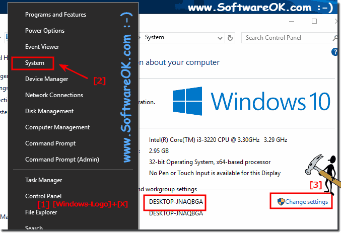 Change PC name Windows 10!