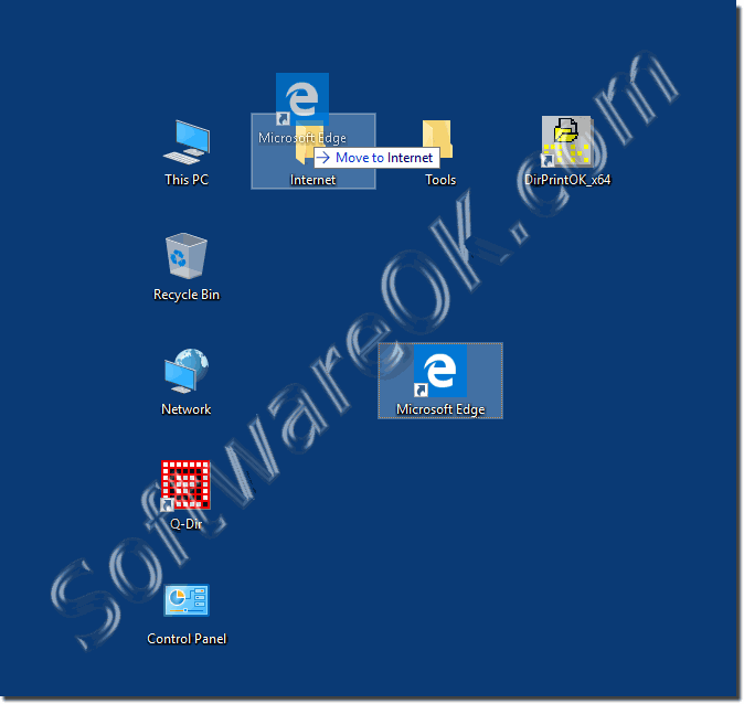 Organize the desktop icons under Windows 10!