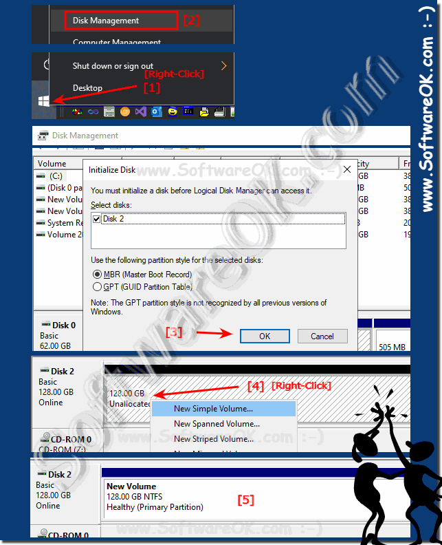 Format new SSD hard drive under Windows 10!