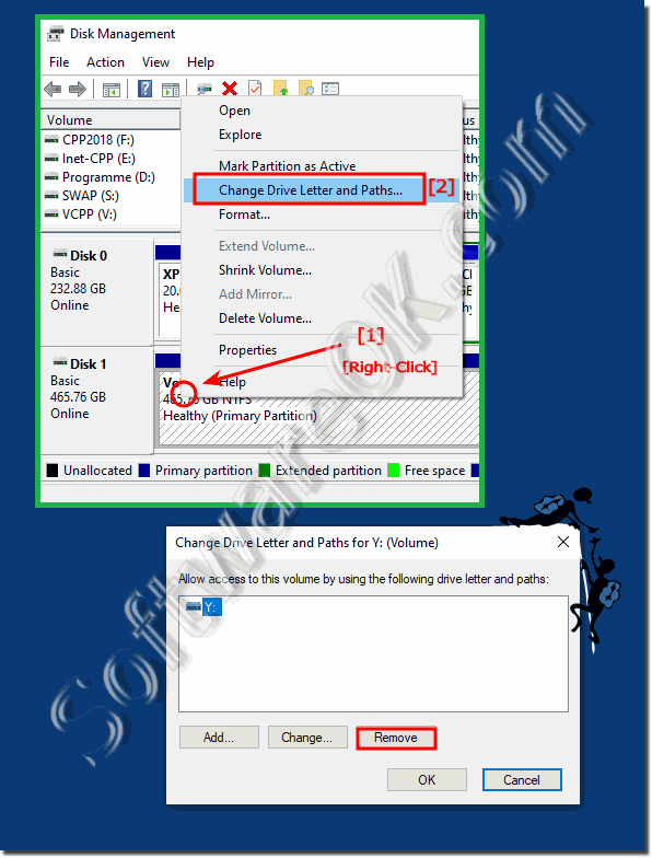 Hide drives, Hard and SSD partitions on Windows 10!