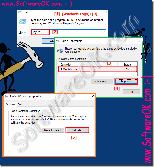 Direct open joystick settings and game controller Calibrate on all Windows!