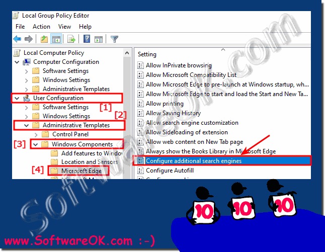 Set default search engine and prevent change on Windows 10!
