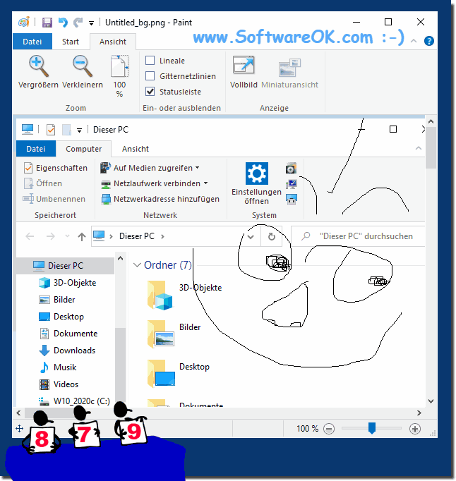 Create a Progam or APP screenshot and edit it in Paint!