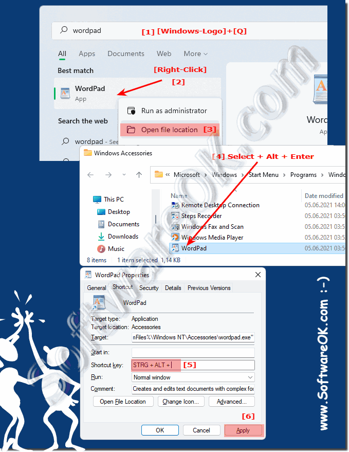 Create WordPad keyboard shortcuts for Windows 10 and 11!