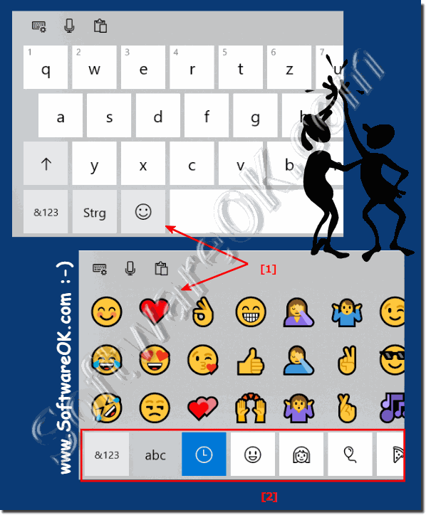 Enter emoji using the touch keyboard (on-screen keyboard) on Windows 10!