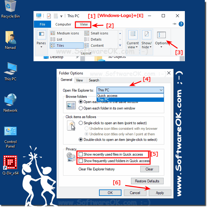 Disable Quick Access in File Explorer on Windows 10!