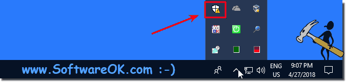 virus scanner in Windows-10 Task-Bar!