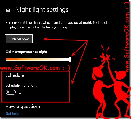 Color temperature and night mode settings!