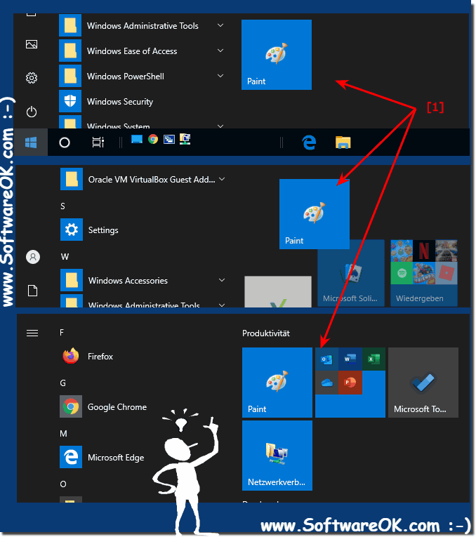  Move MS Paint via the Start Menu tile!