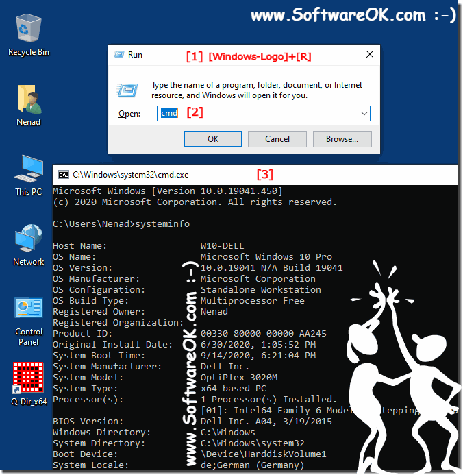 Read out system components via cmd and SYSTEMINFO!