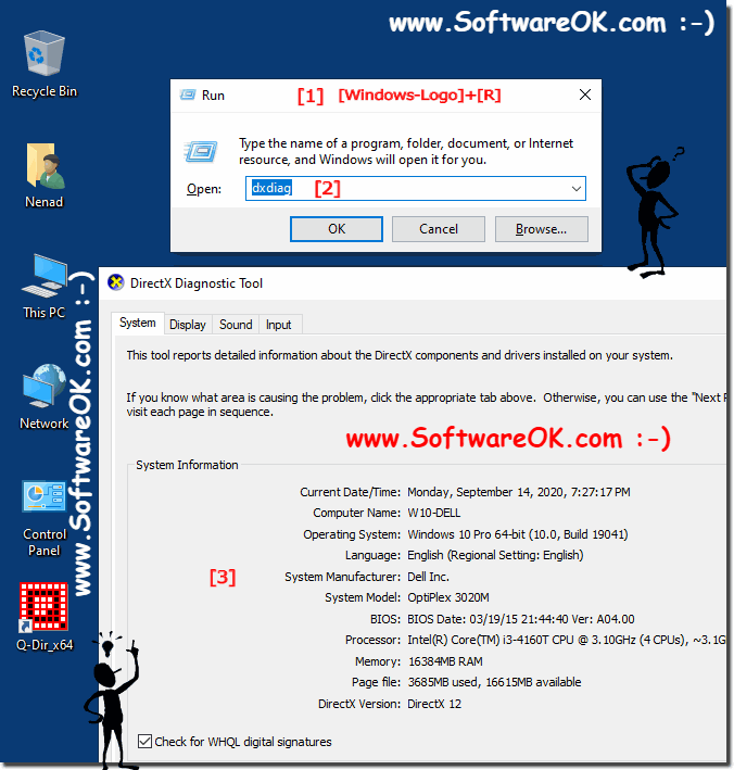 System components in DxDiag under Windows!