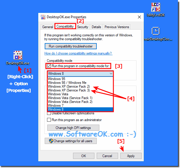 XP Compatibility mode under Windows 10!