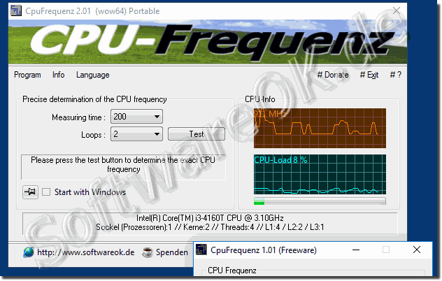 The accurate determination of the CPU frequency, exactly! 