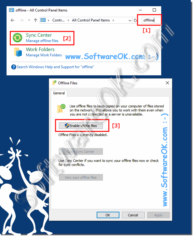Activate offline files on Windows 10!