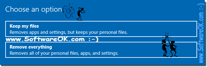when resetting Windows 10  Keep your own files Please!