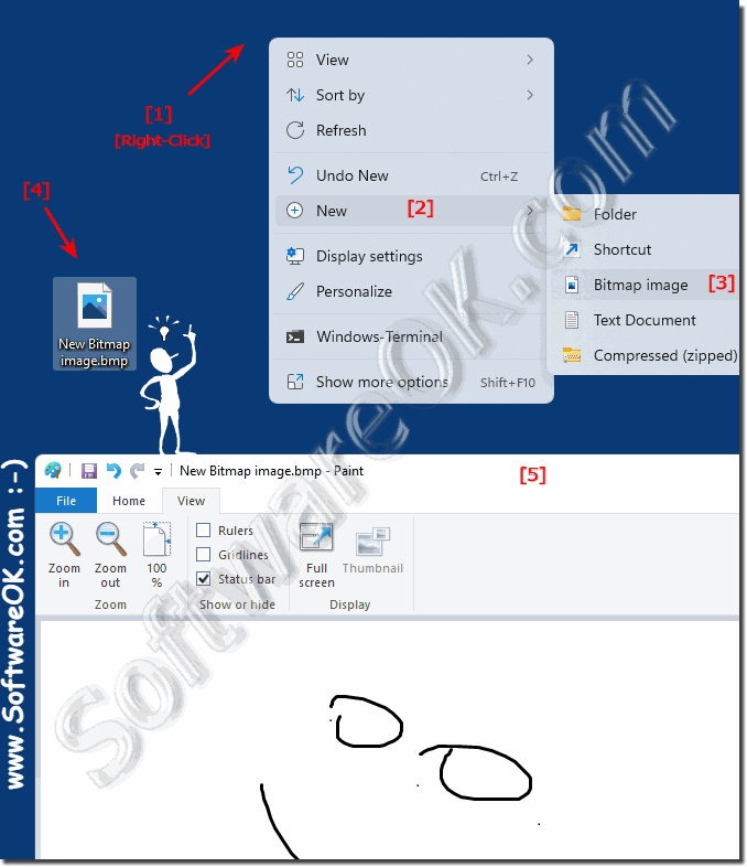 Bitmap image on Windows 11 open end edit in MS Paint!
