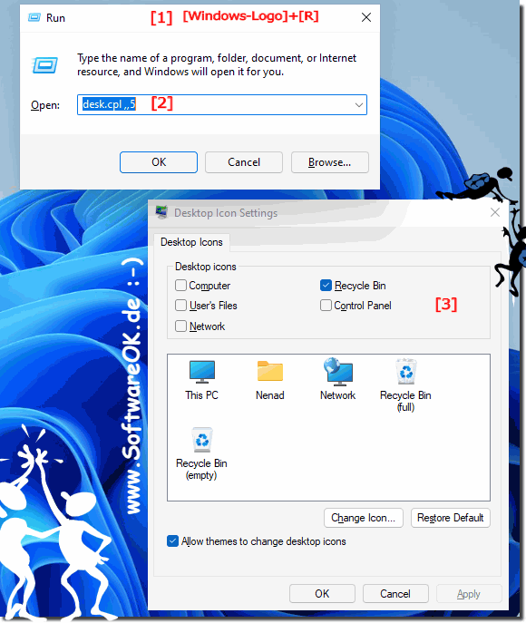 Activate desktop icons on Windows 11!