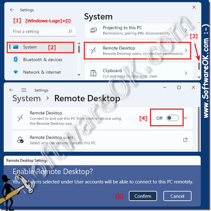 Remote desktop settings in Windows 11!