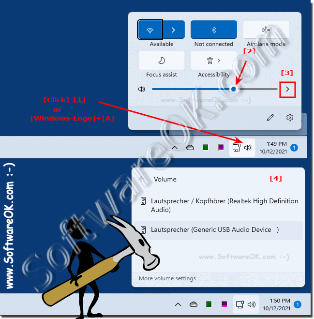 Sound volume under Windows 11!