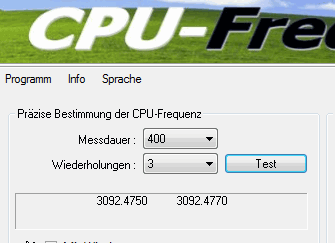 Identify the CPU frequency AMD, Intel, ...