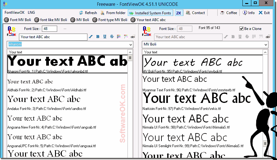 Windows Font Compare!