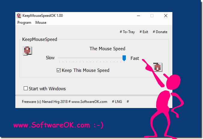 When the mouse speed changing, keep settings!