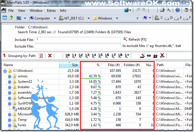 The lost disk space analyse for Windows! 