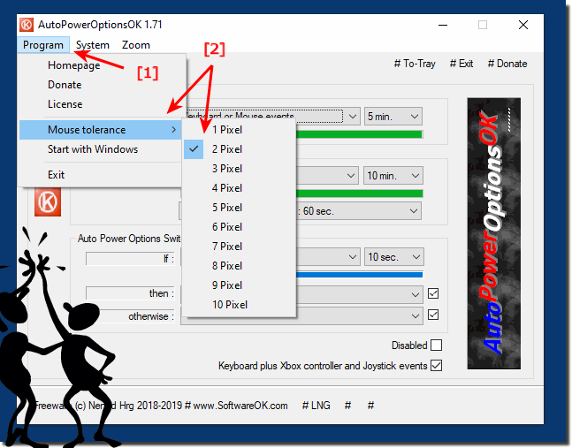 Mouse tolerance range, for Monitor and Computer Power Options!