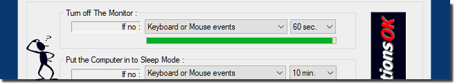 Turn off the monitor if no activities on PC!
