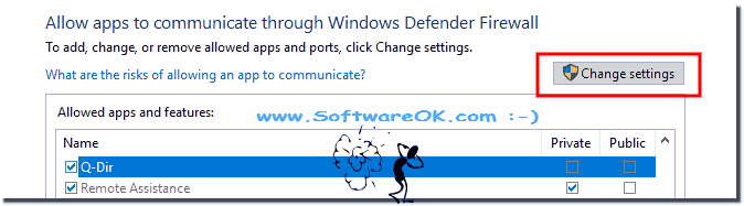 Change Defender Firewall Settings!