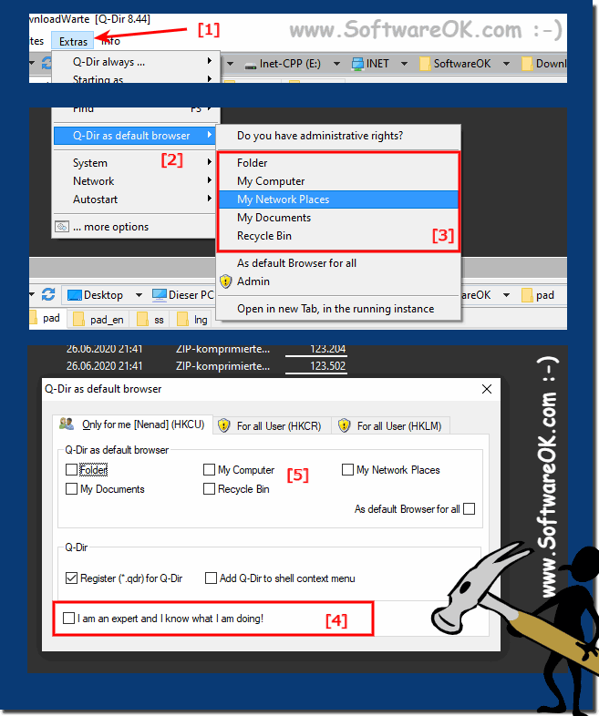 Set Windows Explorer as the default file manager!