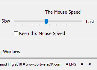 KeepMouseSpeedOK to keep the Mouse Speed