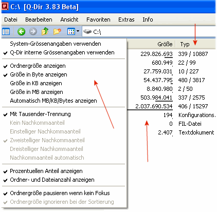 Foldersize Dirsize in Explorer