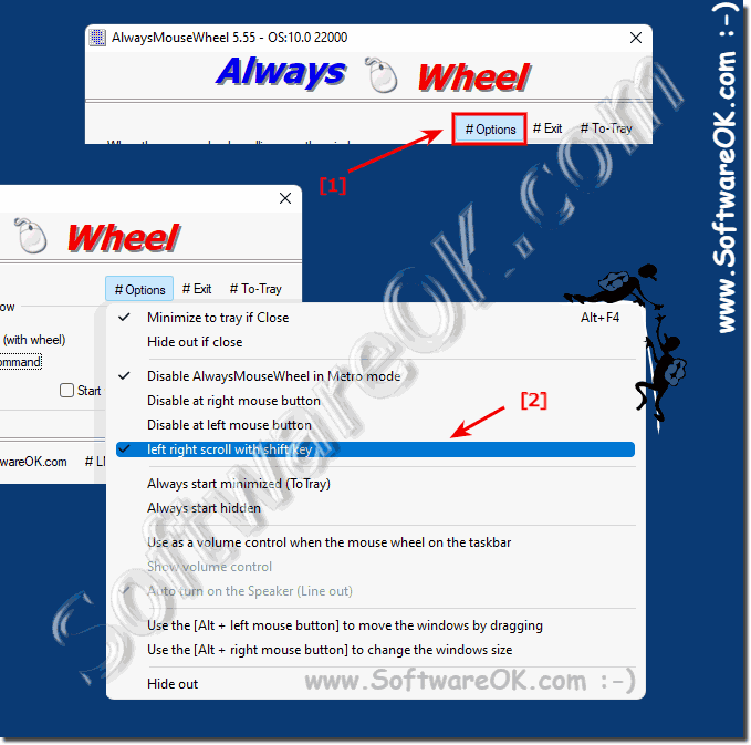 Improve horizontal scrolling with the mouse wheel on Windows 11, 10, ...!