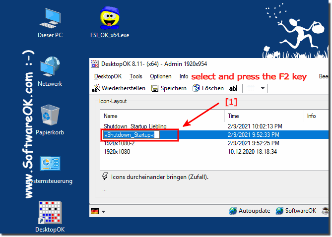 Rename automatically saved Windows desktop icons layouts!