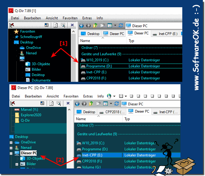 Background color and selection in Explorer and tree structure better recognize!