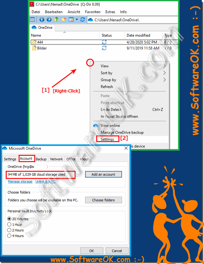 How much free space do I have on my OneDrive cloud storage!