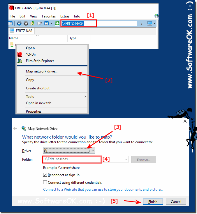 If the network drive disappears after restart or update!