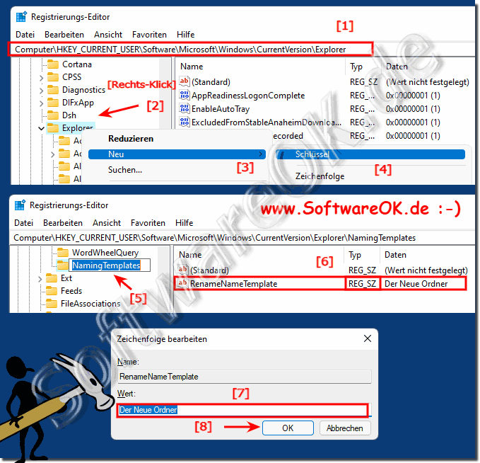 New folder change the default name on Windows 11,10, ...!