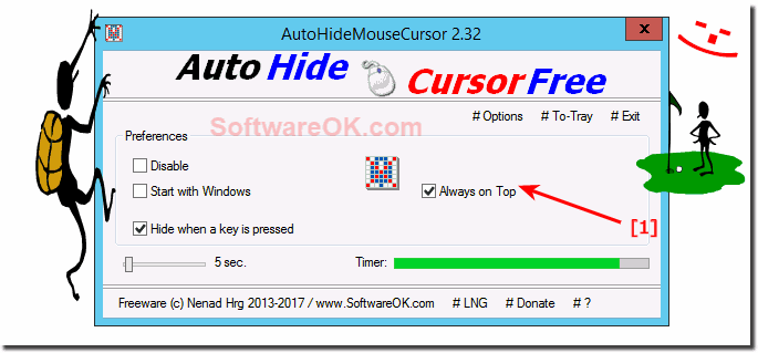 Disable Always ON-Top the Auto-Hide-Mouse-Cursor!