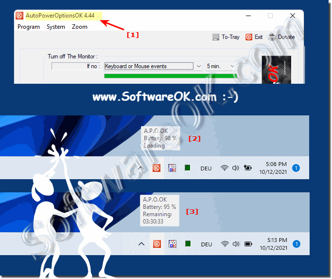 For Windows 11 display of the battery status as a tool tip in the taskbar!