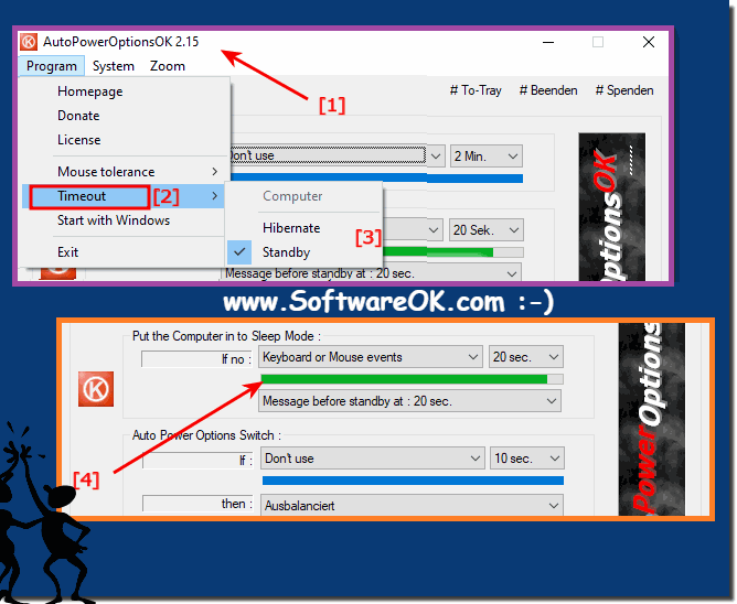 When time-out select between hibernation and standby for you Windows OS!