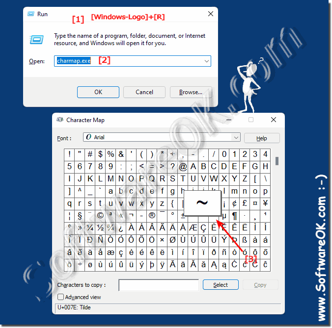 The ~ approximately character in Windows 11 Character Map!