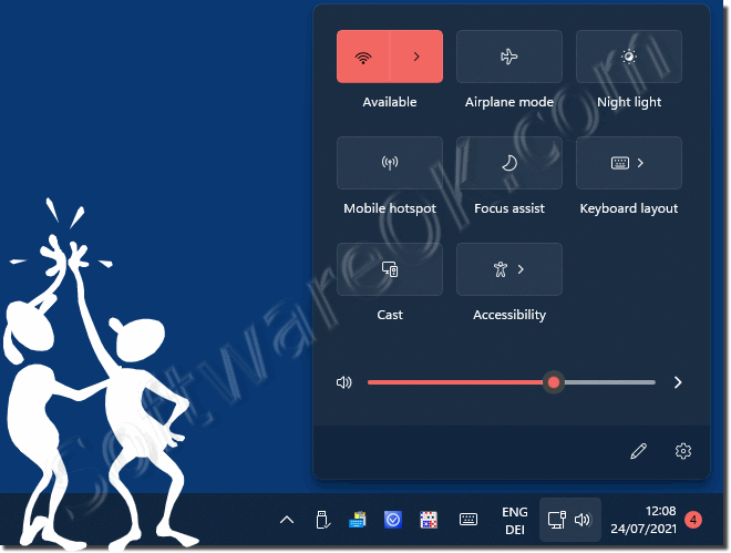 The notification area in Windows!