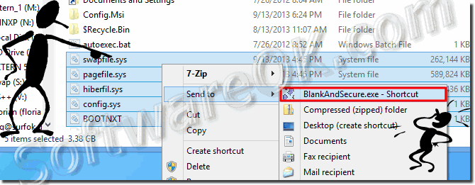 BlankAndSecure in Explorer context menu!