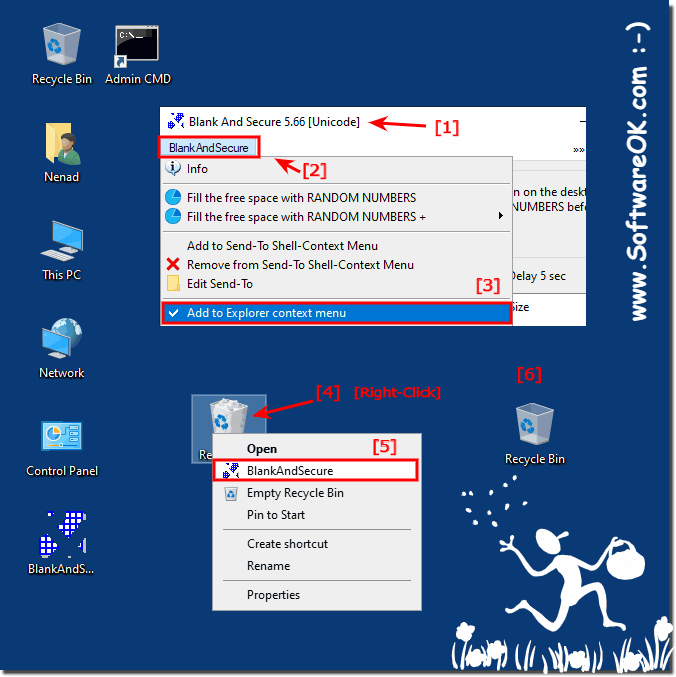 Bug-Fix recycle bin icon on Windows when delete securely, fixed!