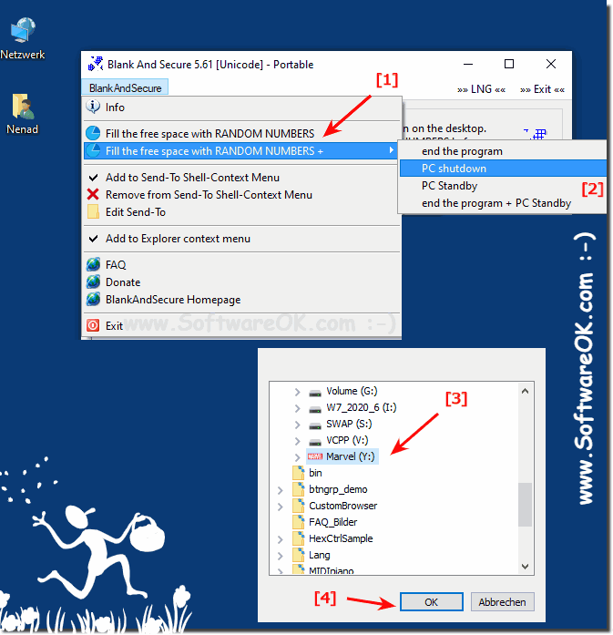 Clean the free space and put the PC in standby mode!