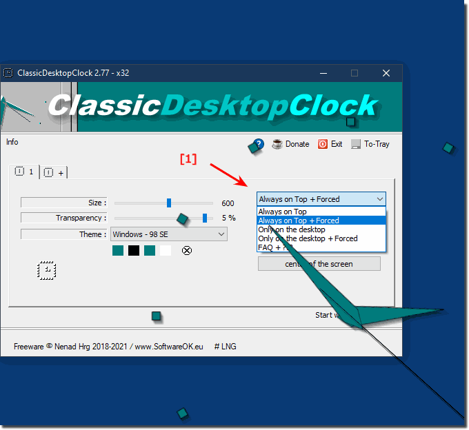 Force the window to be in the foreground or in the background!