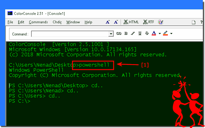 Run PowerShell commands in ColorConsole!