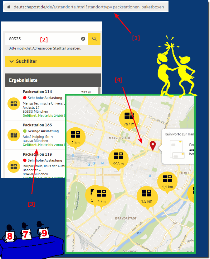 Receiving parcels or sending them with the DHL Packstation, no problem at all!